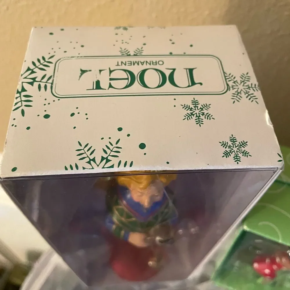 Department 56 Angel with Bells Ornament Plus Dept Glass Boot Ornament